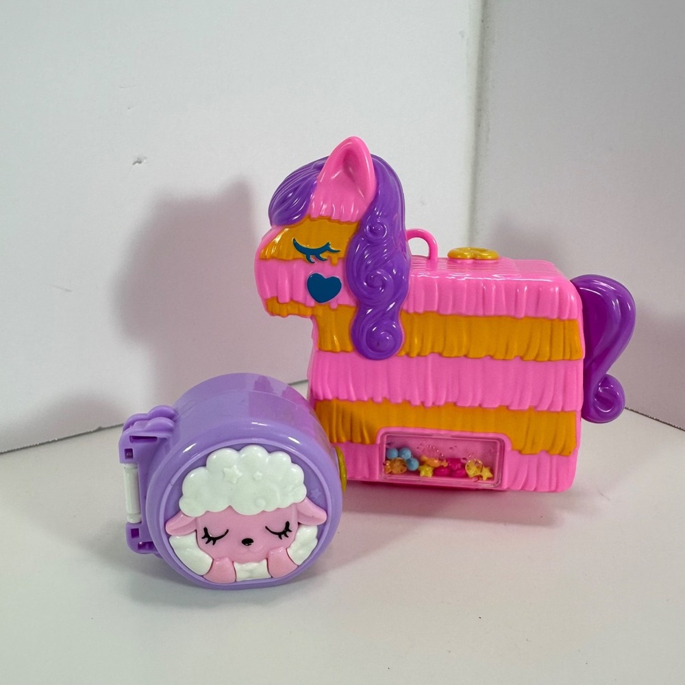 Polly Pocket Pinata party‎ compact and pajama party sleepy pets compact